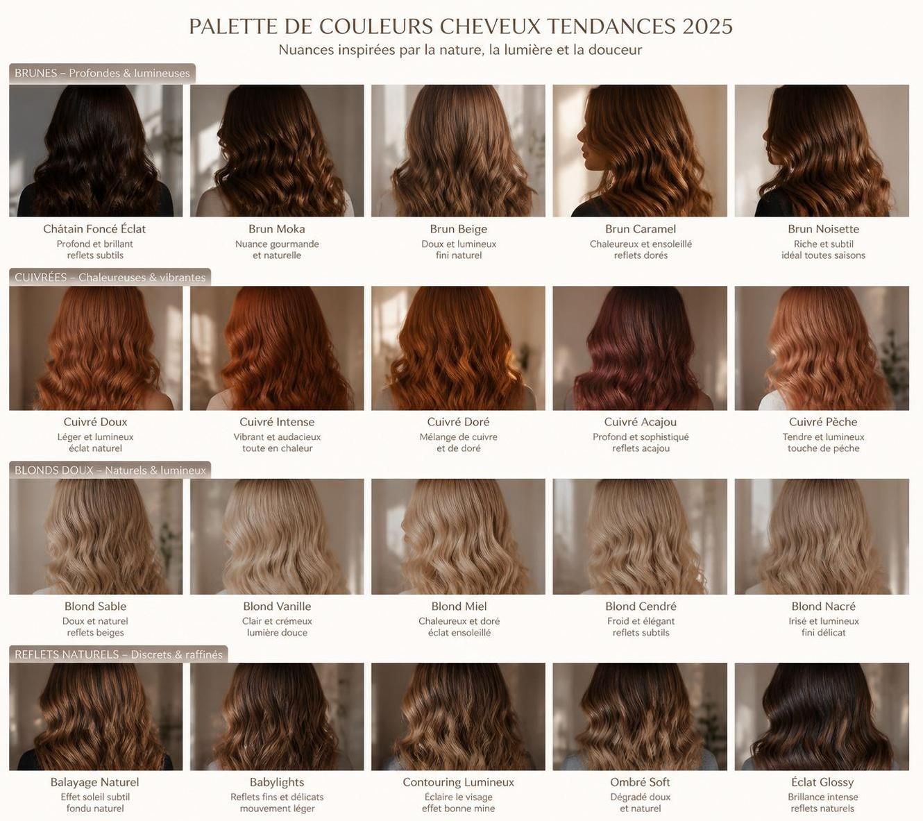 découvrez les couleurs de cheveux tendance pour 2025 et adoptez les nuances incontournables pour un look irrésistible et moderne. inspirez-vous des dernières tendances pour transformer votre style avec élégance.