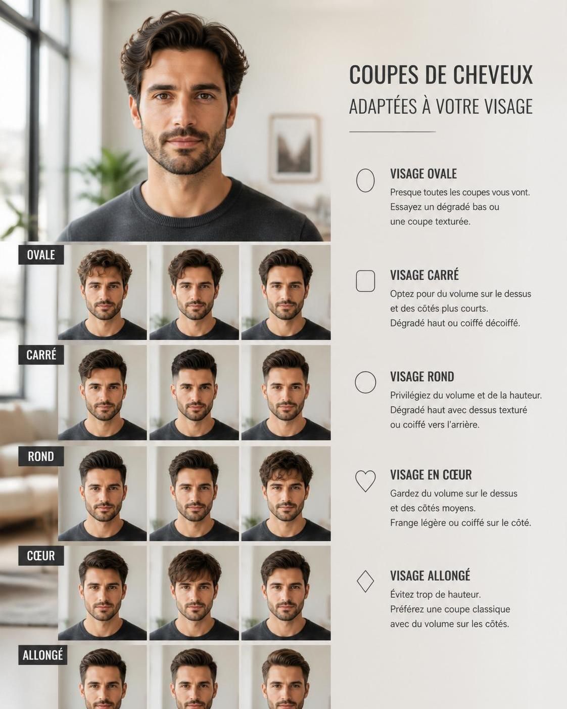 découvrez les tendances de coupe de cheveux pour homme et choisissez le style idéal selon la forme de votre visage pour un look parfaitement adapté et moderne.