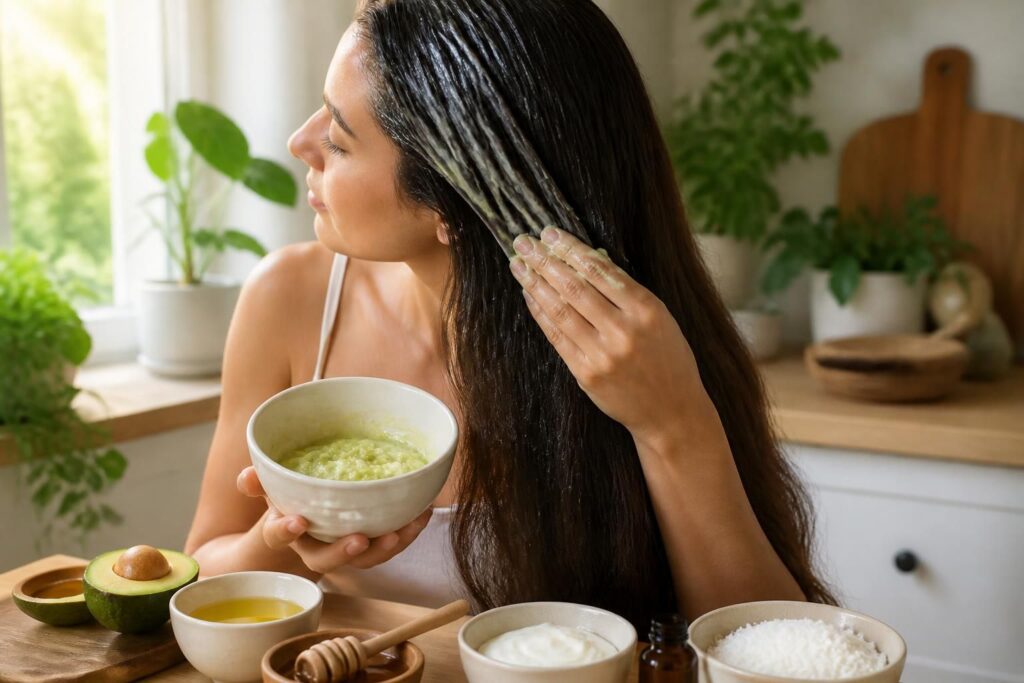 découvrez nos recettes naturelles de masques pour cheveux faits maison, pour nourrir et sublimer vos longueurs en toute simplicité.