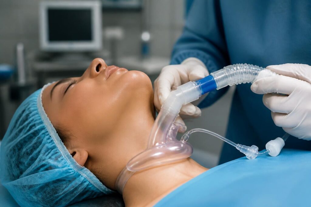 découvrez le rôle essentiel du masque laryngé lors d'une anesthésie en chirurgie esthétique, garantissant sécurité et confort pendant l'intervention.