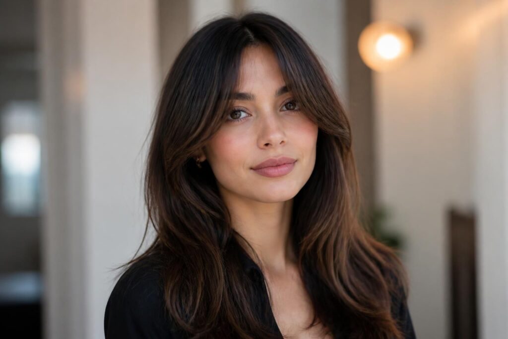 découvrez nos conseils pour adopter une frange longue rideau dégradée, parfaitement adaptée à la texture et à la forme de vos cheveux pour un style tendance et naturel.
