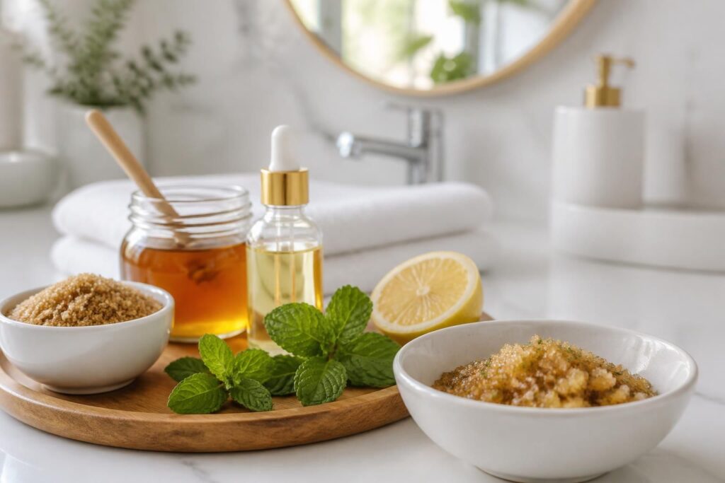 découvrez des recettes naturelles de gommage pour le maillot et des astuces efficaces pour préparer votre peau avant l'épilation, et obtenir une douceur optimale.
