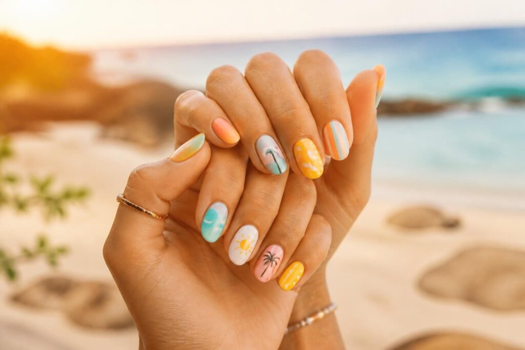 découvrez des idées de nail art estivales colorées et faciles à réaliser pour sublimer vos ongles pendant les vacances au soleil.