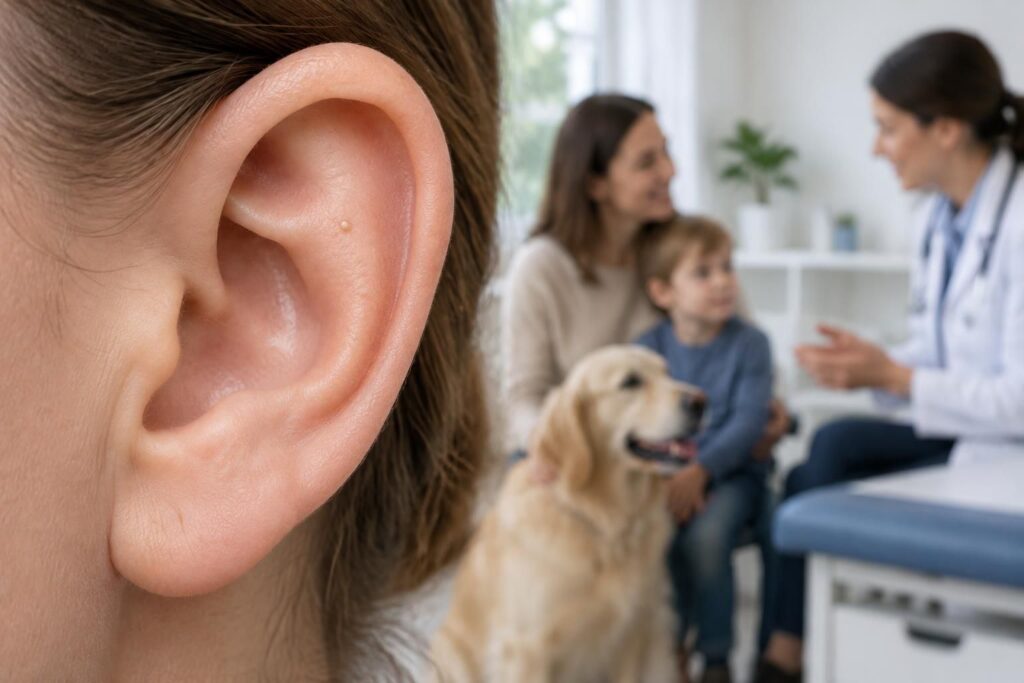 comédon dans l’oreille : découvrez les causes, les traitements adaptés et les conseils pour prendre soin des enfants et des animaux.