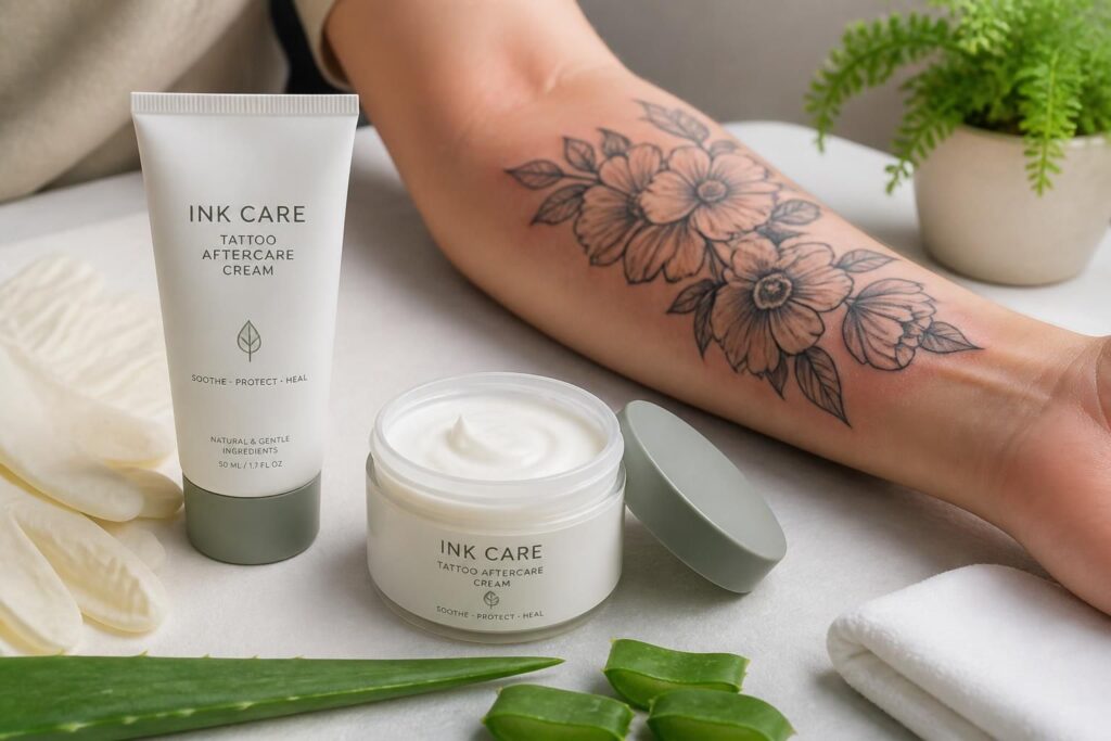 découvrez comment choisir la meilleure crème cicatrisante pour tatouage afin de favoriser une guérison rapide et protéger votre peau après votre tatouage.
