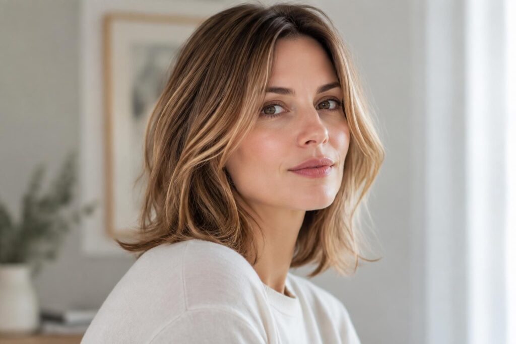 découvrez des photos de coupes mi-longues pour cheveux fins sans volume : des idées légères et stylées pour apporter mouvement et densité.