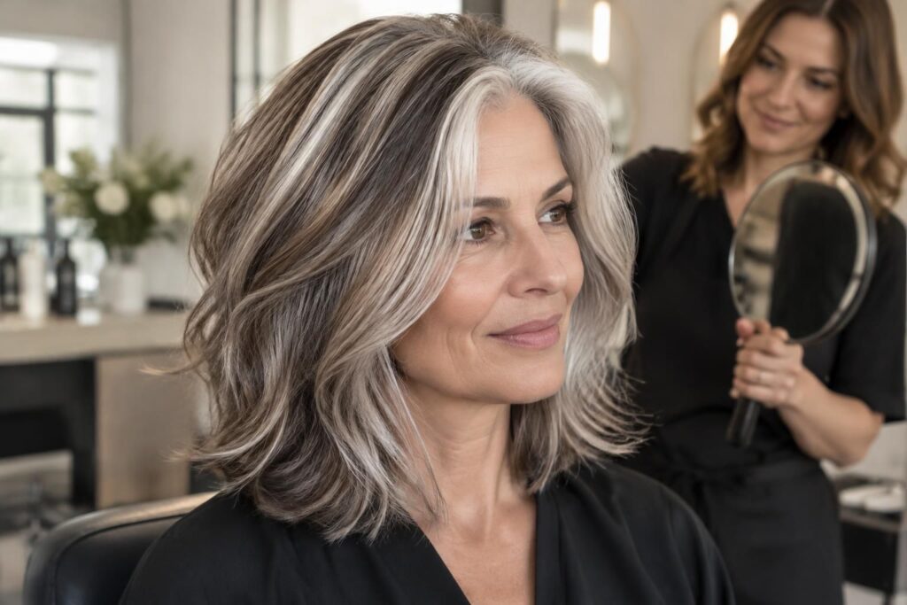 découvrez des idées de balayage inversé sur cheveux poivre et sel et nos conseils pour illuminer votre chevelure et choisir une coiffure harmonieuse.