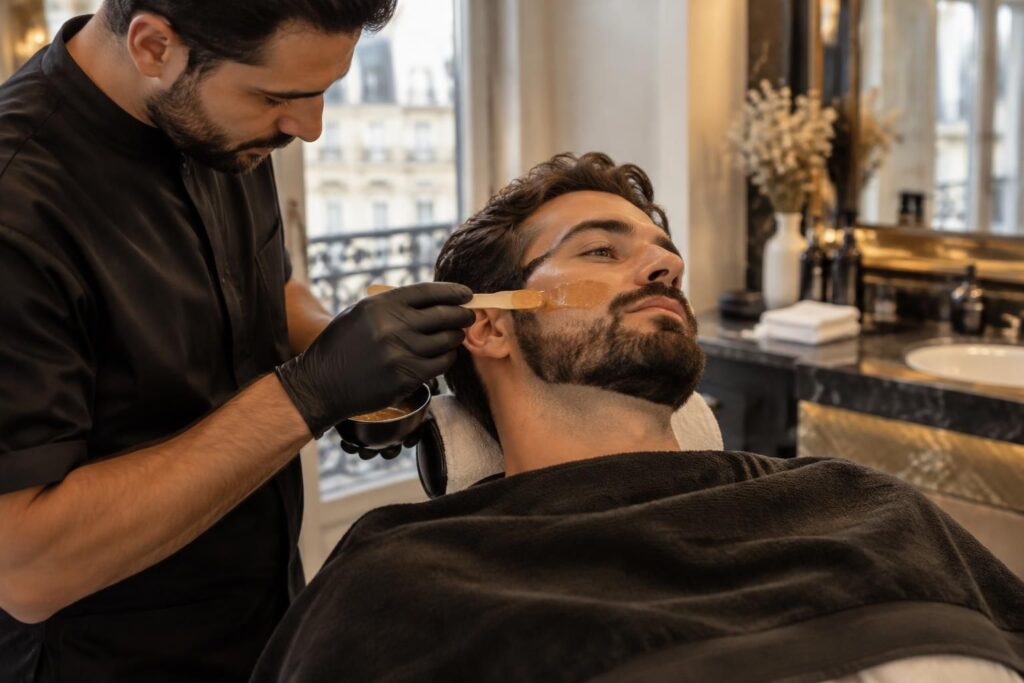 découvrez la cire chaude pour l’épilation de la barbe homme et profitez de services professionnels à paris pour un résultat net et soigné.